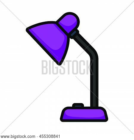 Lamp Icon. Editable Bold Outline With Color Fill Design. Vector Illustration.