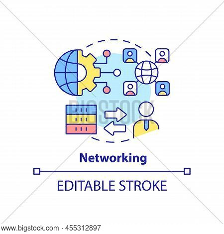 Networking Concept Icon. Client Server Network. Programming Skills Abstract Idea Thin Line Illustrat