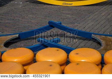 Alkmaar, Netherlands. June 2022. The Traditional Cheese Market In Alkmaar.