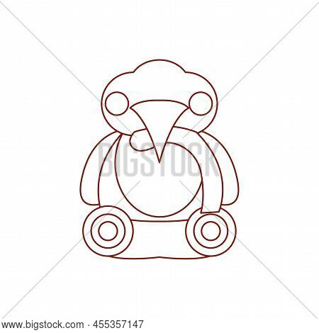Isolated Gold Sculpture Pre-columbian Art Vector Illustration