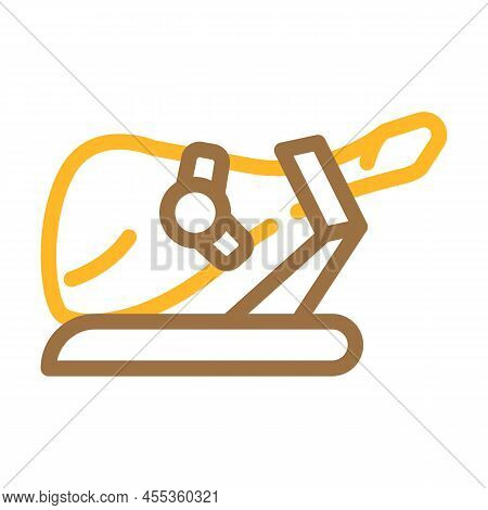 Jamon Dry Meat Food Color Icon Vector. Jamon Dry Meat Food Sign. Isolated Symbol Illustration