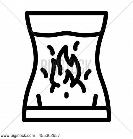 Burning In Stomach Line Icon Vector. Burning In Stomach Sign. Isolated Contour Symbol Black Illustra