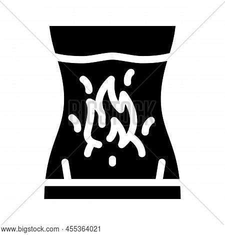Burning In Stomach Glyph Icon Vector. Burning In Stomach Sign. Isolated Contour Symbol Black Illustr
