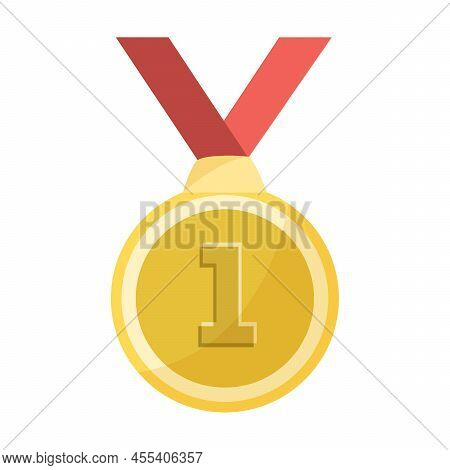 Gold Medal For First Place. F1 Race Winner. Vector Illustration Of Driver In Uniform, Medals For Vic