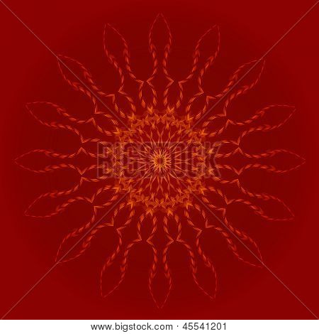 Yellow Star On A Red Background