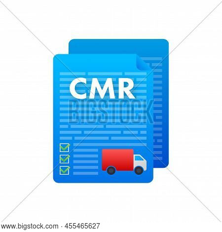 Cmr Transport Document. Business Icon. International Transportation Regulation. Vector Stock Illustr