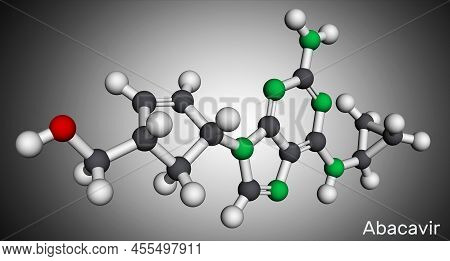 Abacavir, Abc Molecule. It Is Antiviral Nucleoside Reverse Transcriptase Inhibitor Nrti, Used For Th