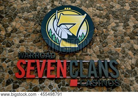Warroad, Minnesota: May 26, 2022:  The Logo Represents The 7 Clans Casinos, Entities Owned And Opera