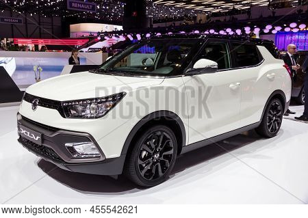 Ssangyong Tivoli Xlv Car At The Geneva International Motor Show. Switzerland - March 2, 2016.