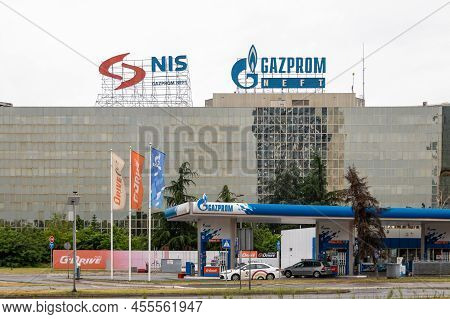 Belgrade, Serbia - May 29, 2022: Gazprom - Nis Business Building Company Headquarters In Belgrade