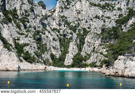 Calanque D'en-vau Near Cassis, Boat Excursion To Calanques National Park In Provence, France