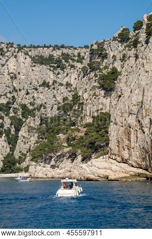 Calanque D'en-vau Near Cassis, Boat Excursion To Calanques National Park In Provence, France