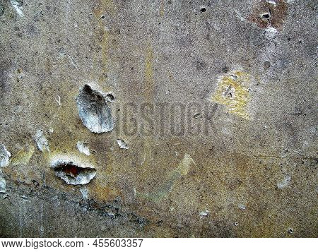 Tank Armor Slashed By Shrapnel From A Wrecked Tank, Close-up