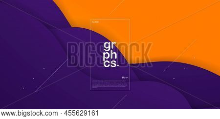 Modern Premium Colorful Wavy Abstract Background With Gradient Dark Purple And Orange Combination So