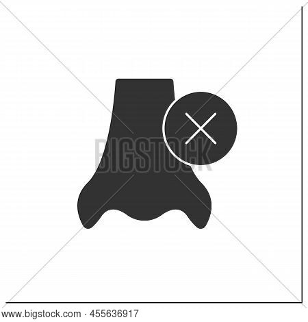 Stuffy Nose Glyph Icon. Clogged Nose Due To Flu, Viral Or Bacterial Infections. Health Care.influenz