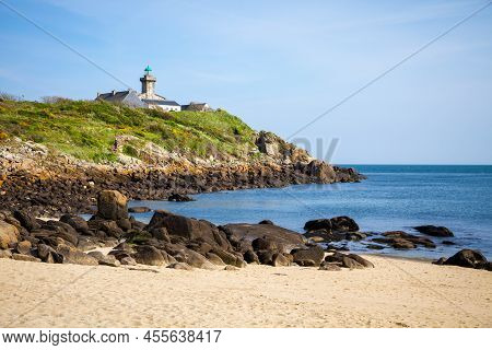 Chausey Island Coast And Lighthouse In Brittany, France