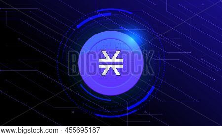 Stacks (stx) Coin Banner. Stx Coin Cryptocurrency Concept Banner Background.