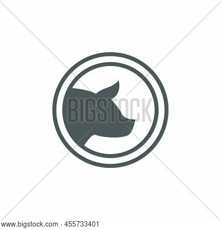 Pig Icon Logo Design Concept Illustration Template