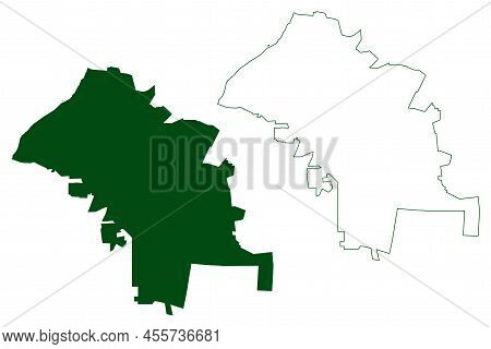 Campeche Municipality (free And Sovereign State Of Campeche, Mexico, United Mexican States) Map Vect