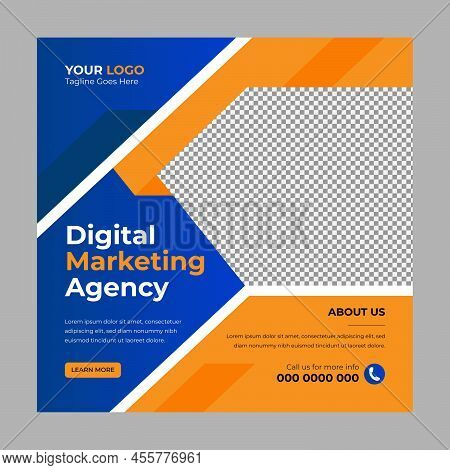 Trendy Editable Professional Digital Business Agency Marketing Social Media Post And Banner Template