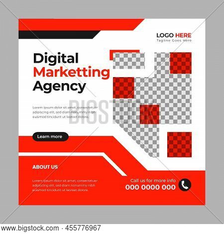 Trendy Editable Professional Digital Business Agency Marketing Social Media Post And Banner Template