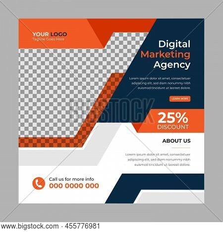 Trendy Editable Professional Digital Business Agency Marketing Social Media Post And Banner Template