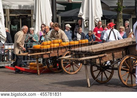 Alkmaar, Netherlands. June 2022. The Traditional Cheese Market In Alkmaar.