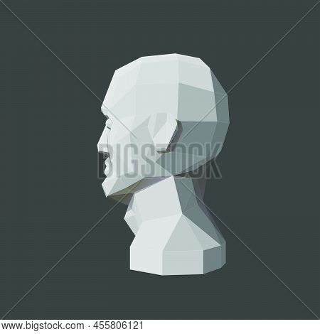 Partitioning Of A Man's Head On A Plane Of Shading For Artist