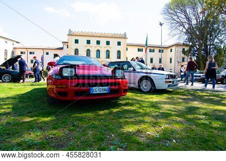 A Few Lancia 4Wd Martini And Toyota Celica 4Wd And Ferrari At Youngtimer Italy