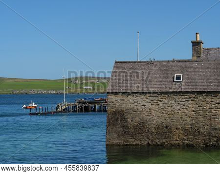 the city of Lerwick on the shetland islands