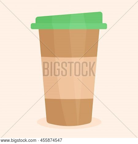 Delicious Coffee Paper Cup Icon. Drink Vector Illustration Design