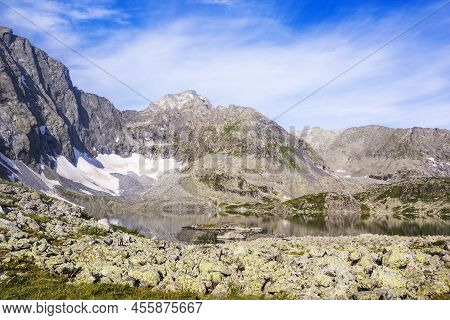 Mountain Lake Alla-askir. Altai Nature Landscape. Russia