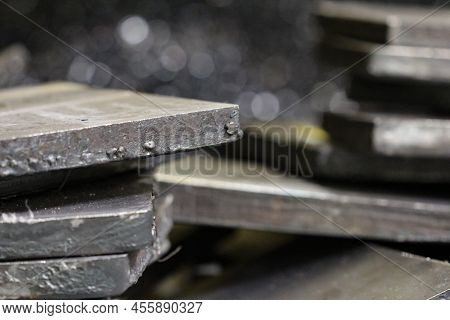 Steel Production On Metallurgical Plant. Steel Texture Or Metal Background.