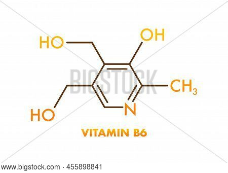 Vitamin B6 Formula For Medical Design. Vitamin B6 Formula.