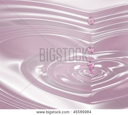 水滴と波の渦のマクロのクローズ アップ