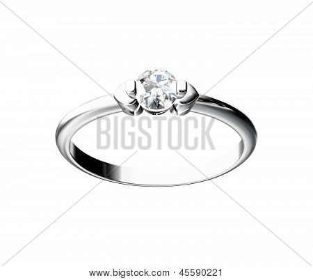 白い背景の上の美しさの結婚指輪