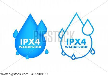 Ipx4 Waterproof, Water Resistance Level Information Sign