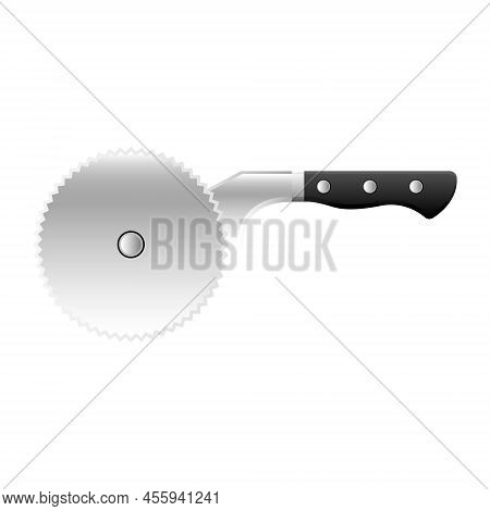 Cartoon Kitchenware Cultery Pizza Cutter Gray Gradient Color