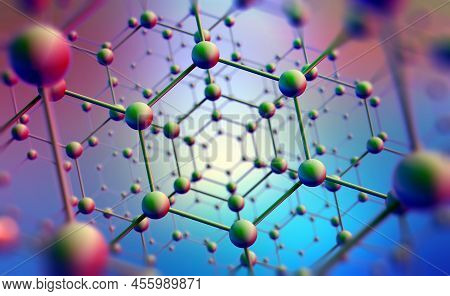 Nanotechnology In Modern Science. Future Technologies In Study Of Structure Of Nanomaterials. 3d Ill