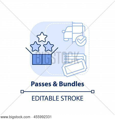 Passes And Bundles Light Blue Concept Icon. Alternative Offer. Maas Integration Level Abstract Idea 