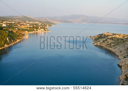Maslenica Strait Of The Adriatic Sea, North Of Zadar, Croatia