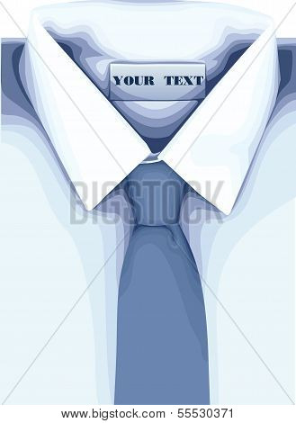 A stylish tie on a dress shirt