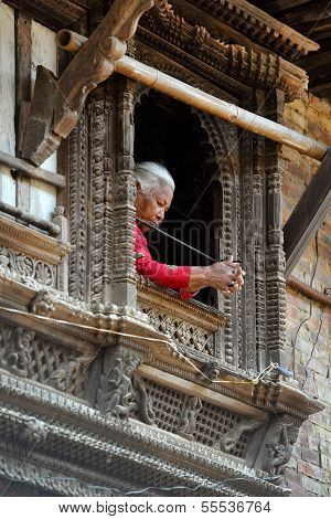 Nepalese woman in traditional clothes