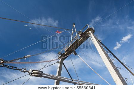 Details Of Fishing Boat And Blue Sky