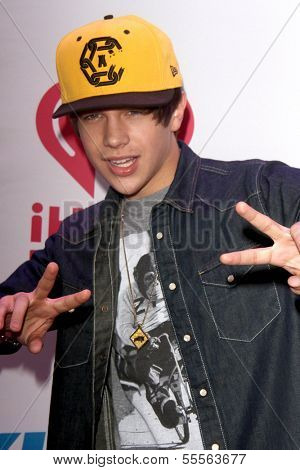 LOS ANGELES - DEC 6:  Austin Mahone at the KIIS FM Jingle Ball 2013 at Staples Center on December 6, 2013 in Los Angeles, CA