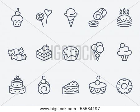 Sweet pastry icons