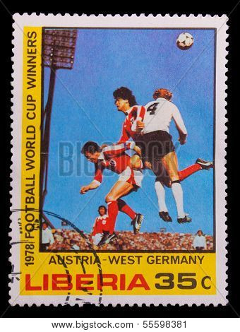 LIBERIA - CIRCA 1978: A post stamp printed LIBERIA, Argentina, G
