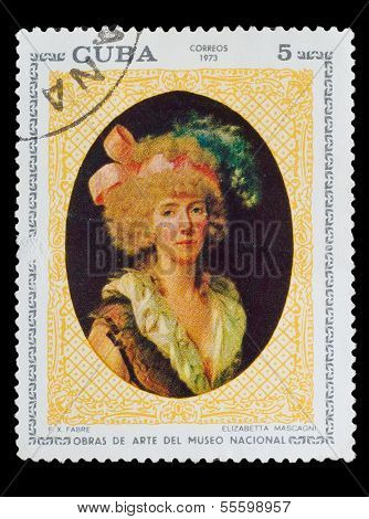 CUBA - CIRCA 1973: A stamp printed by CUBA, FX Fabre 