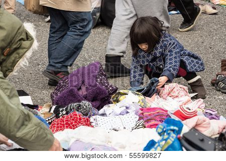 Flea Market At Yoyogi Park In Harajuku, Japan