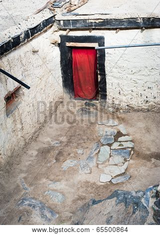 Door Entrance In Small Tibetan Village. India